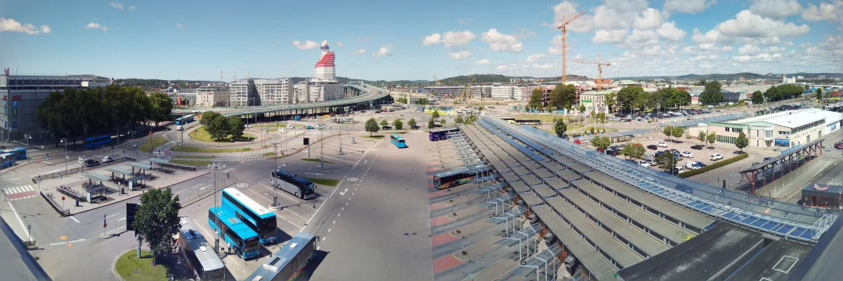 Panorama von Göteborg mit Hafen und Innenstadt