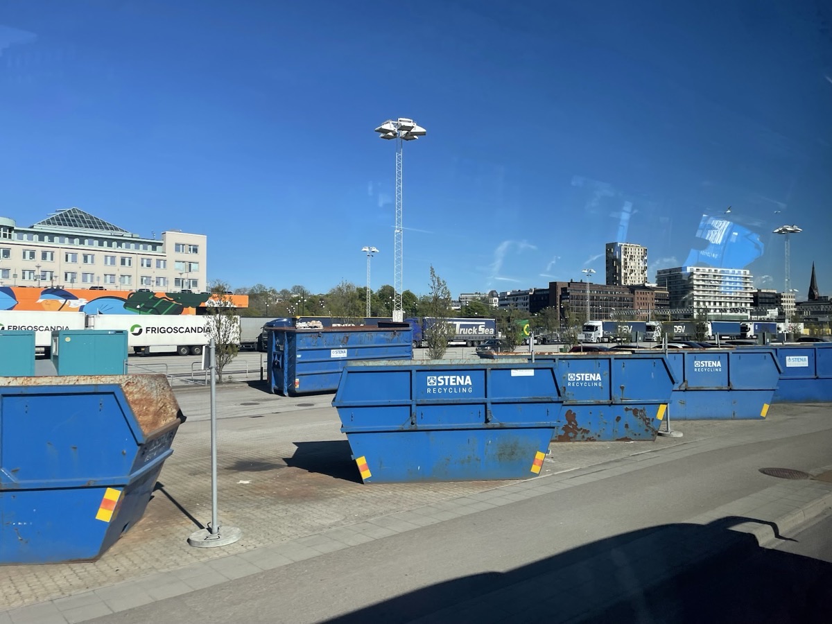 Fußgängerausgang im Hafen Helsingborg direkt zur Innenstadt
